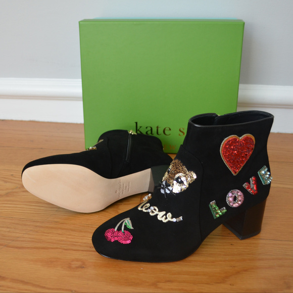 KATE SPADE Embroidered Suede Boots - Picture 3 of 8